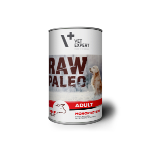 Hrana umeda pentru caini, RAW PALEO, conserva monoproteica, adult, carne de vita, 400 g