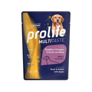 Hrana umeda pentru caini premium prolife dog plic prepelita/iepure/mar 300 g