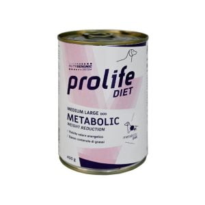 Dieta veterinara umeda prolife metabolic pentru caini de talie medie/mare conserva 400g