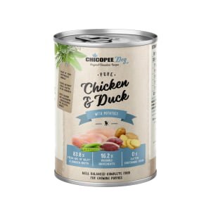 Hrana umeda pentru caini super premium chicopee junior pui&rata 400g